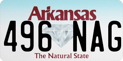 AR license plate 496NAG