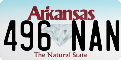 AR license plate 496NAN