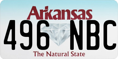 AR license plate 496NBC