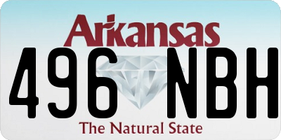 AR license plate 496NBH