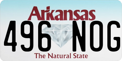 AR license plate 496NOG