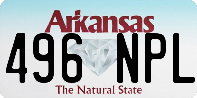 AR license plate 496NPL