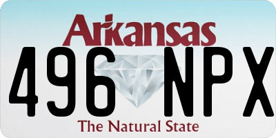 AR license plate 496NPX