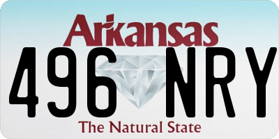 AR license plate 496NRY
