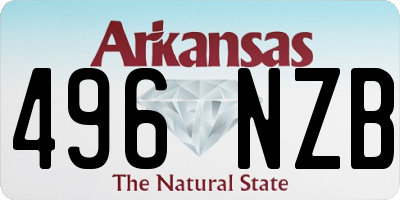 AR license plate 496NZB