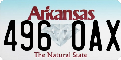 AR license plate 496OAX
