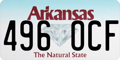 AR license plate 496OCF