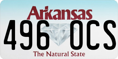 AR license plate 496OCS