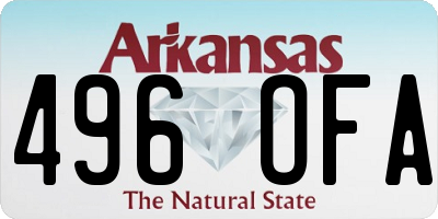 AR license plate 496OFA