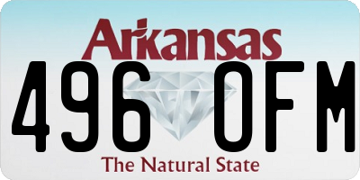 AR license plate 496OFM