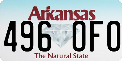 AR license plate 496OFO