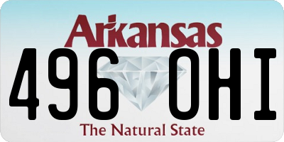 AR license plate 496OHI