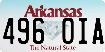 AR license plate 496OIA