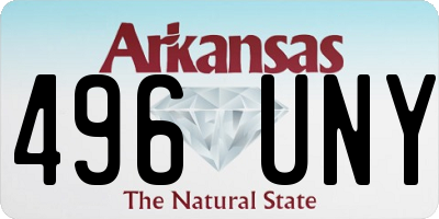 AR license plate 496UNY