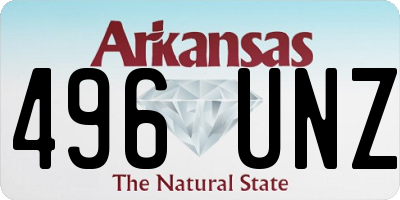 AR license plate 496UNZ