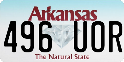 AR license plate 496UOR