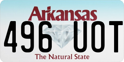 AR license plate 496UOT