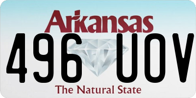 AR license plate 496UOV