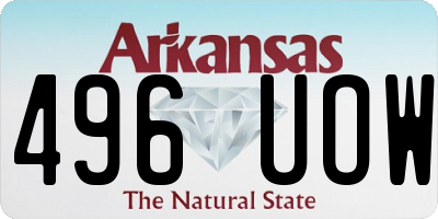 AR license plate 496UOW