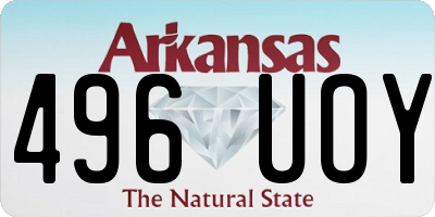 AR license plate 496UOY