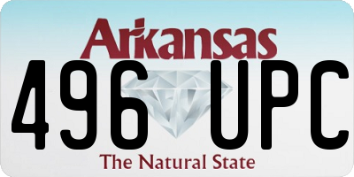 AR license plate 496UPC