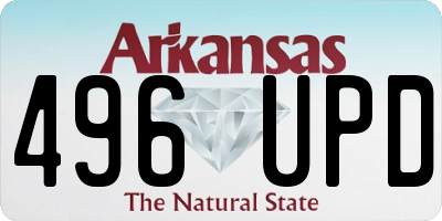 AR license plate 496UPD
