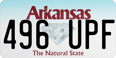 AR license plate 496UPF