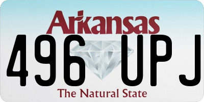 AR license plate 496UPJ