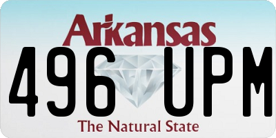 AR license plate 496UPM