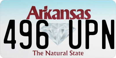 AR license plate 496UPN