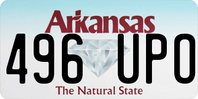 AR license plate 496UPO