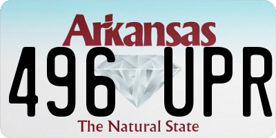 AR license plate 496UPR