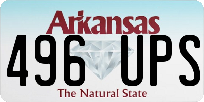 AR license plate 496UPS