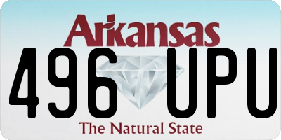 AR license plate 496UPU