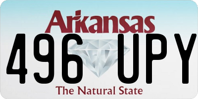 AR license plate 496UPY