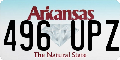 AR license plate 496UPZ