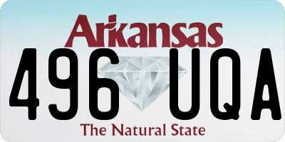 AR license plate 496UQA