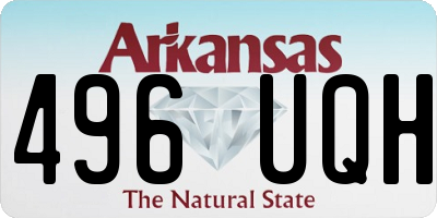 AR license plate 496UQH