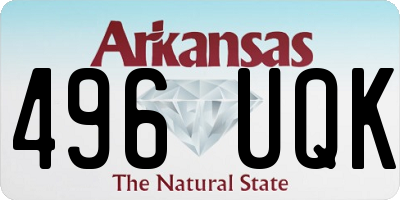 AR license plate 496UQK