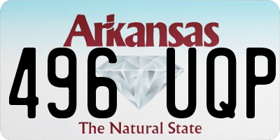 AR license plate 496UQP