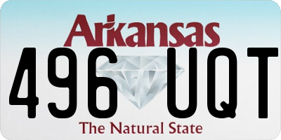 AR license plate 496UQT