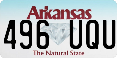 AR license plate 496UQU