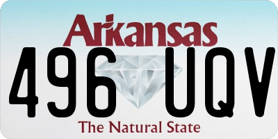 AR license plate 496UQV