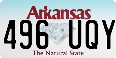 AR license plate 496UQY