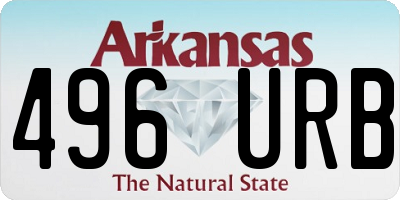 AR license plate 496URB