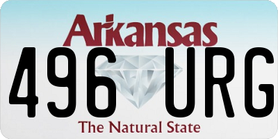 AR license plate 496URG