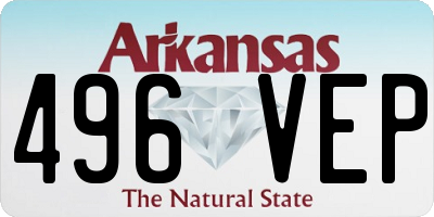 AR license plate 496VEP