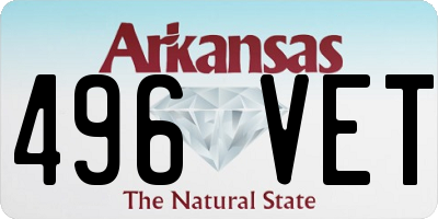 AR license plate 496VET