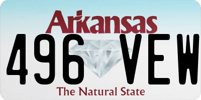AR license plate 496VEW