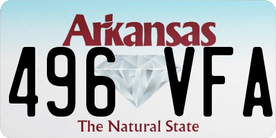 AR license plate 496VFA